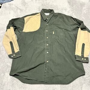 Vintage Columbia Shooting Shirt Mens XXL Green Briarshun Hunting Button Up